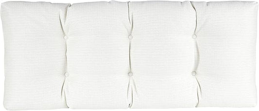 Klear Vu The Gripper Omega Non-Slip Tufted Bench Cushion for Indoor Furniture, Entryway Storage, Bay Window, Corner Nook or Piano Seat, 33 Inches, 01 Ivory