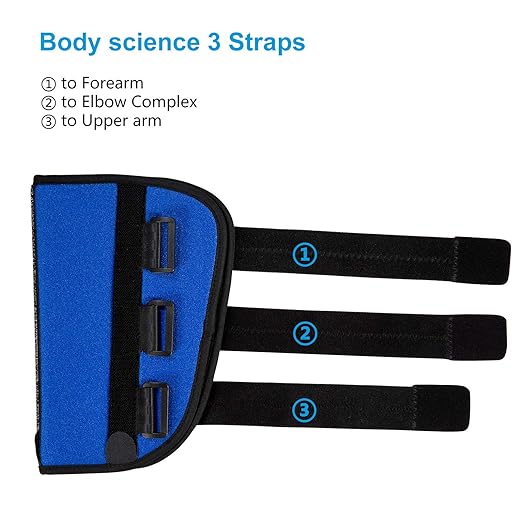 Elbow Brace, Night Splint Support for Cubital Tunnel Syndromean, Ulnar Nerve, Stabilizer Brace for Fix Elbow, Prevent Excessive Bending at night, Fits Left and Right Arms,Women, Men (S/M)