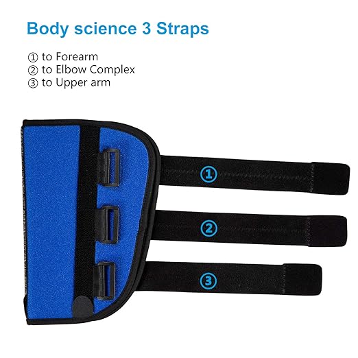 Elbow Brace, Night Splint Support for Cubital Tunnel Syndromean, Ulnar Nerve, Stabilizer Brace for Fix Elbow, Prevent Excessive Bending at night, Fits Left and Right Arms,Women, Men (L)