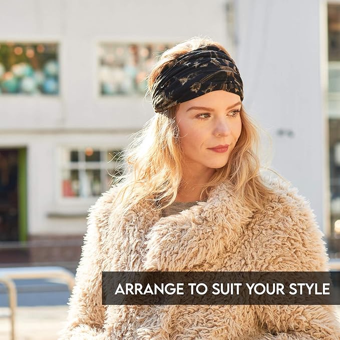 CHARM Tie-Dye Bandana Headbands - Psychedelic Hippie Womens Head Scarf Boho Mens