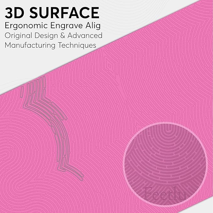 Extra Thick 12mm Exercise Mat – Non-Slip, Joint-Friendly & Cushioned Fitness Mat for Yoga, Pilates & Floor Workouts – Durable, Supportive & Includes Feetlu Classic Strap