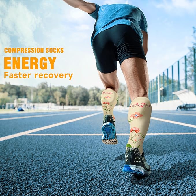 bropite Compression Socks for Women & Men Circulation-Support Knee High Socks 20-30 mmhg-Best for Running,Medical,Nurse,Travel