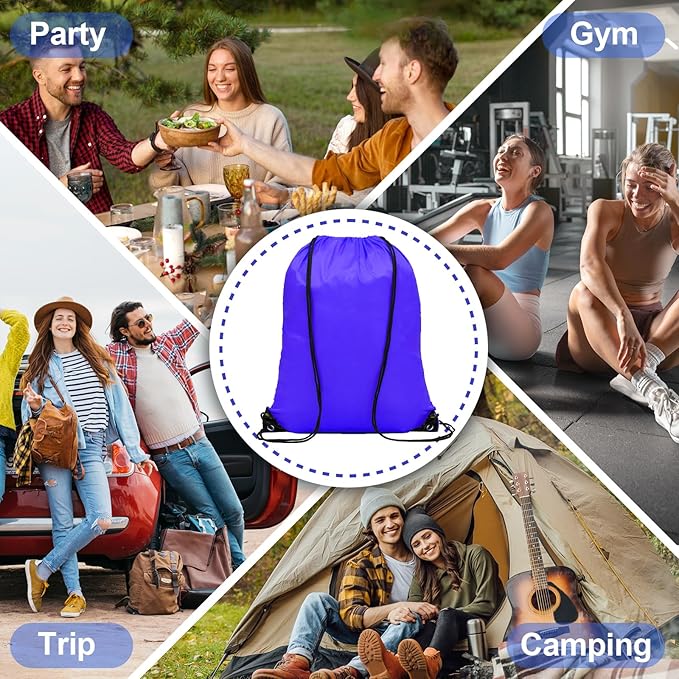 Drawstring Backpacks Bulk, 34Pcs Gym Bags, 6 Colors Gym Backpack for Men, Drawstring Bags Bulk, Draw String Back Bag Sports Backpack for School Sports and Outdoors