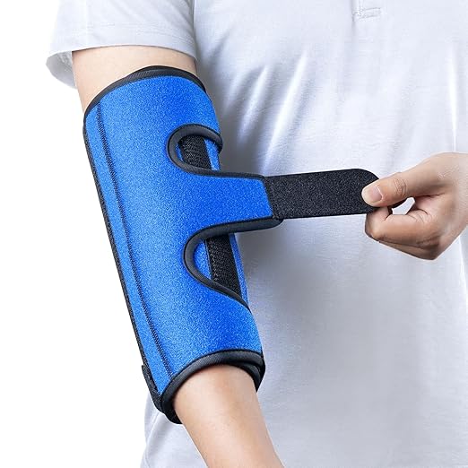 Cubital Tunnel Elbow Splint, Ulnar Nerve Night Brace, for Women & Men, Arm Elbow Splint Support for Left and Right, Built-in 3 Support Plates -S/M