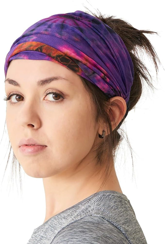 CHARM Tie-Dye Bandana Headbands - Psychedelic Hippie Womens Head Scarf Boho Mens