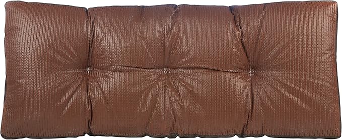 Klear Vu The Gripper Omega Non-Slip Tufted Bench Cushion for Indoor Furniture, Entryway Storage, Bay Window, Corner Nook or Piano Seat, 43 Inches, 06 Gold
