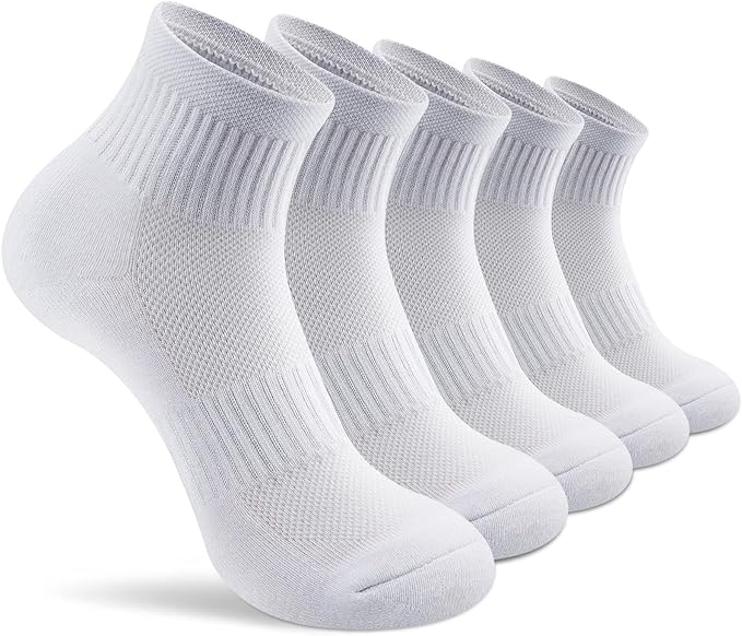 Gonii Ankle Socks Womens Athletic Thick Cushioned Running Hiking Low Cut 5-Pairs