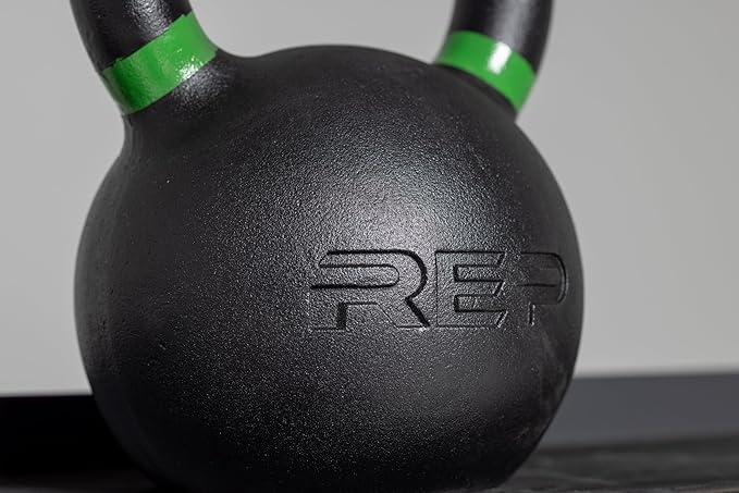 REP Fitness Single Kettlebells 5lb to 50lb Range, Cast Iron, Strength Training, Adjustable Weight, Power Workout Equipment, Home Gym, Free Weights, Dumbbell Alternative, Exercise, Men, Women