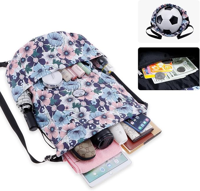 HUA ANGEL Drawstring Backpack Bag, Sport Gym Sackpack Lightweight Small Gym Bag for Men Women Pull String Sport Beach Bag