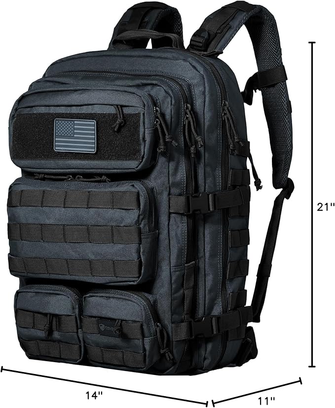 Falko Tactical Backpack 50L, 2.4x Stronger, Large Military Molle Rucksack, Heavy Duty, Work and Outdoors