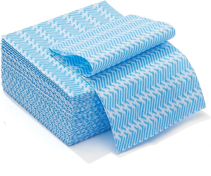 Handi Wipes Reusable Cloths Disposable Cleaning Towels Dry Kitchen Wipes Reusable Dish Towel Washcloths Dry Fast Multi-Purpose Heavy Duty Towels, Thick and Absorbnet 40 Count/Pack, Blue