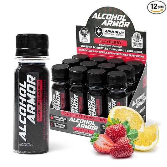 Slay Berry Elixir - Hydration Support, Essential Vitamins and Electrolytes, Vitamin B12, Milk Thistle - 12 Pack