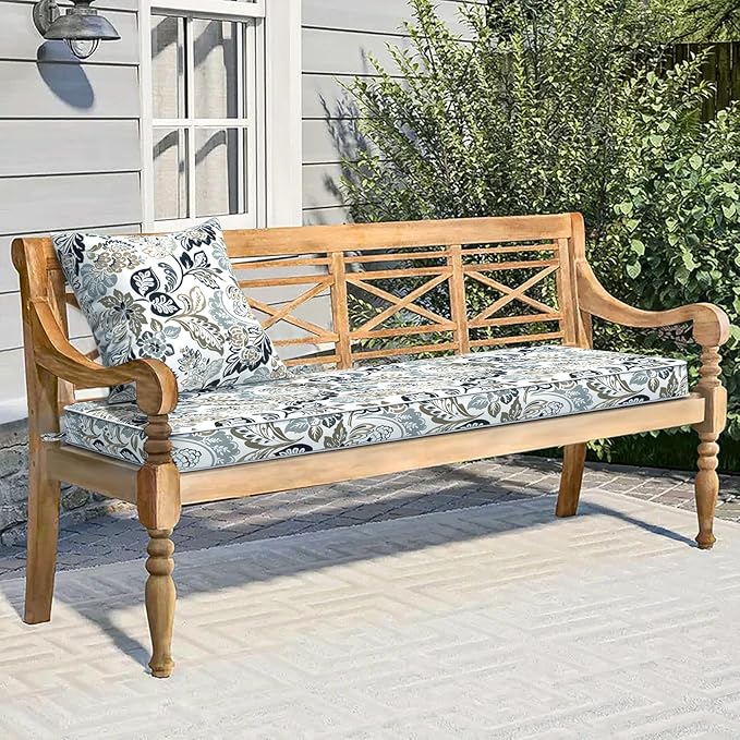 Outdoor Bench Cushion, Bench Furniture Cushion 48x18x3 Inch, Porch Swing Cushions for Home Garden Loveseat Couch Sofa Glider, Dailey Tan