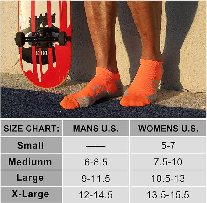 Hylaea Athletic Running Socks Cushion Padded Moisture Wicking Low Cut