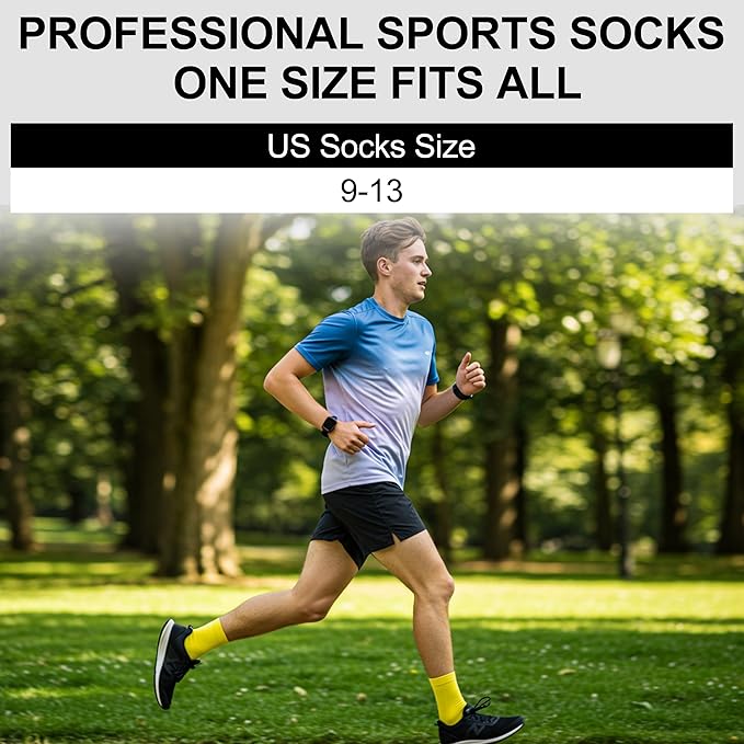 HUSO Compression Ankle Running Socks: Athletic Socks for Men Women with Cushion,Work Hiking Basketball Sport Socks 3 Pairs