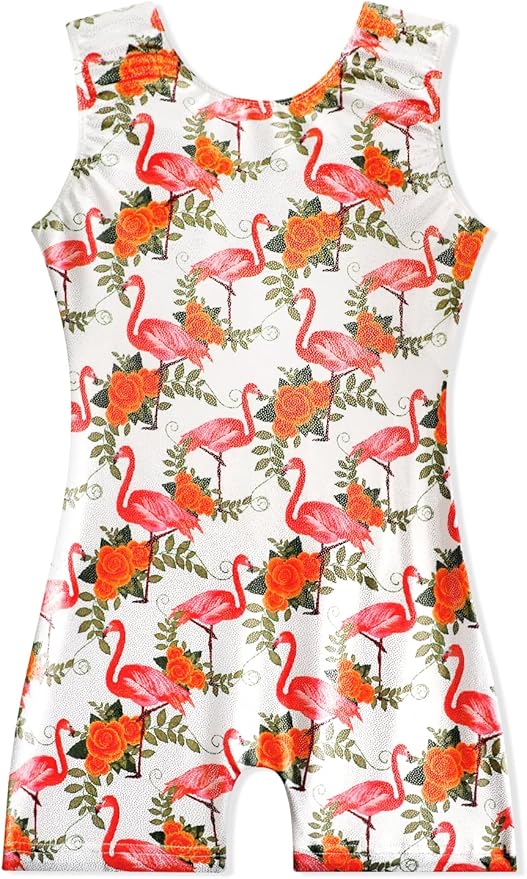 EQSJIU Leotards for Girls Gymnastics Sleeveless Sparkly Toddler Tumbling Outfits Dance Clothes Biketards for Kids 1-10 Years