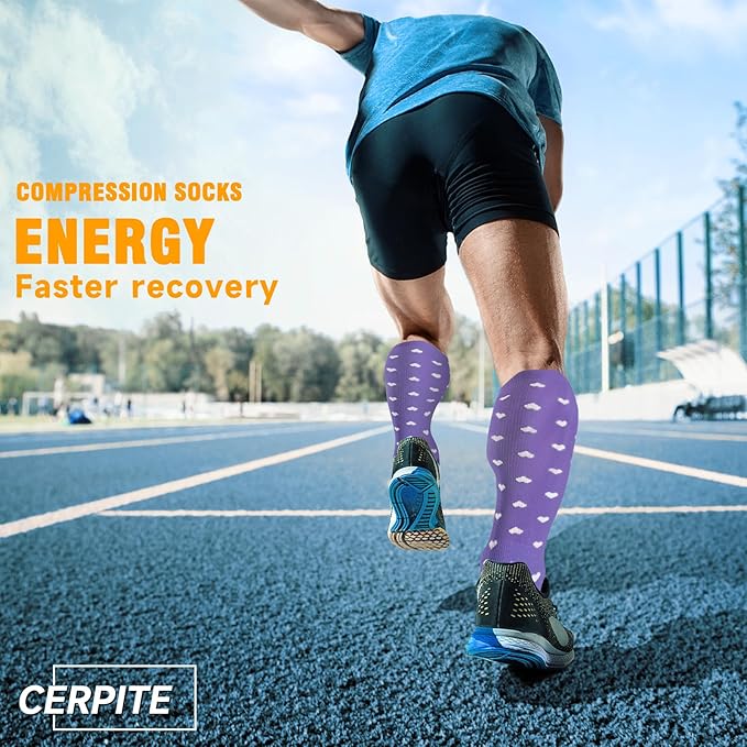 bropite Compression Socks for Women & Men Circulation-Support Knee High Socks 20-30 mmhg-Best for Running,Medical,Nurse,Travel