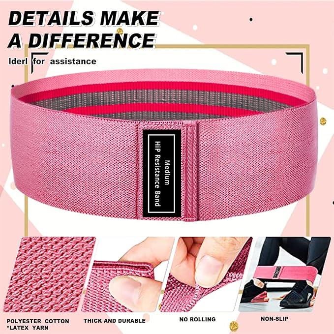 Pilates Essentials Kit for Home Women, Pilates Equipment for Workouts, 6 Fabric Resistance Bands, 12 Inch Magic Circle Yoga Ring, Mini Exercise Ball, Great Exercise Equipment