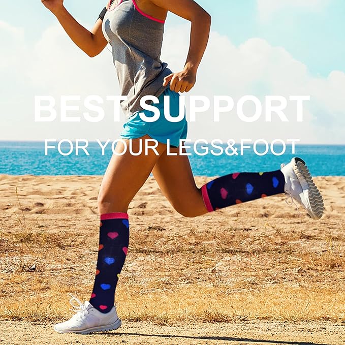 bropite Halloween Compression Socks for Women & Men-Pumpkin Ghost 6 Pairs 20-30mmhg Support Running Nurse Travel