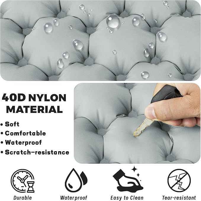 EULANT Lightweight Inflatable Seat Cushion Waterproof Air Cushion,Portable Travel Cushion Suitable for Camping Hiking Climbing Bleacher, Home and Office