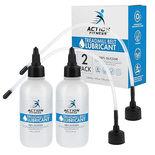 100% Silicone Treadmill Lubricant for Belt Maintenance (2 Pack) - 4oz Bottles, Dual Applicators for Easy Lube Application - Extends Life, Smooths Operation