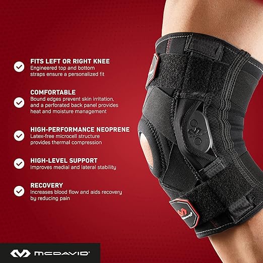 Mcdavid - 429X - Meniscus and Ligament Knee Brace - Unisex adult - Knee supports - Prevents injury and relieves pain - Secure fit - Crossfit knee braces - (429X)