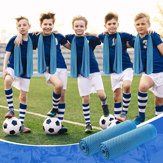 Hosuly 30 Pack Cooling Towels, 40"x12" Ice Breathable Soft Chilly Sweat Rag Microfiber Workout Rags for Gym Cooling Towels for Neck and Face for Yoga Golf Sport Running