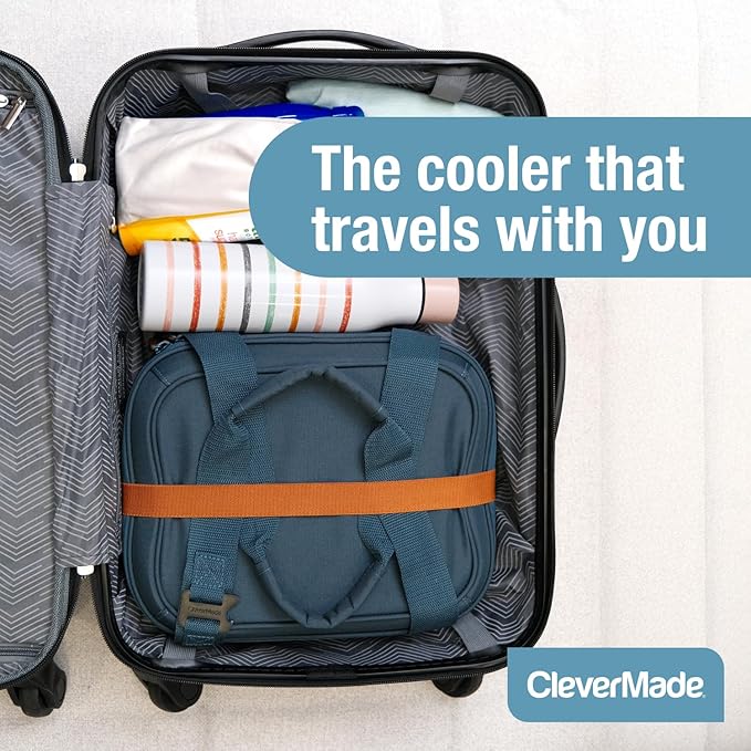 CleverMade Collapsible Insulated Cooler Bag – Leakproof Soft Folding Cooler for Beach, Travel, Car