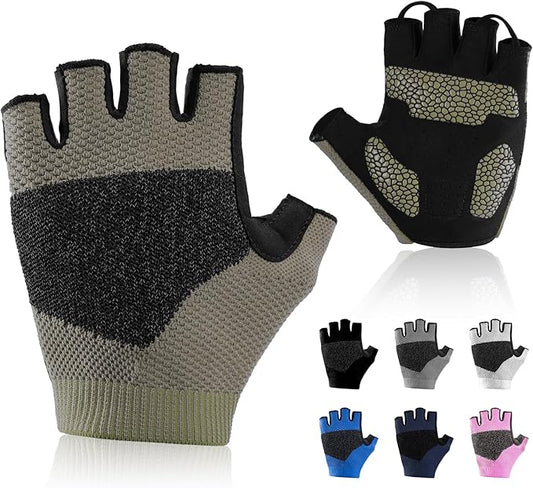 Cycling Gloves for Men Women, Half Finger Bike Gloves for Biking, Gym, Weight Lifting, Rowing, Riding, Outdoor Sports