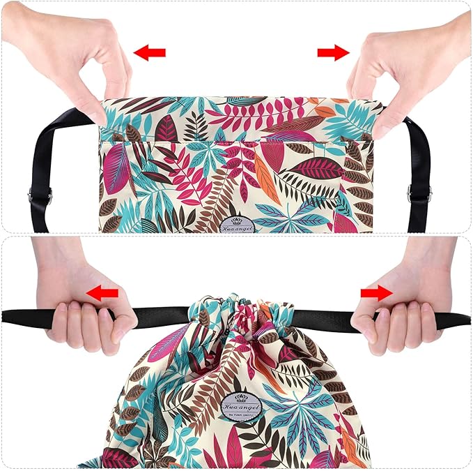 HUA ANGEL Drawstring Backpack Bag, Sport Gym Sackpack Lightweight Small Gym Bag for Men Women Pull String Sport Beach Bag