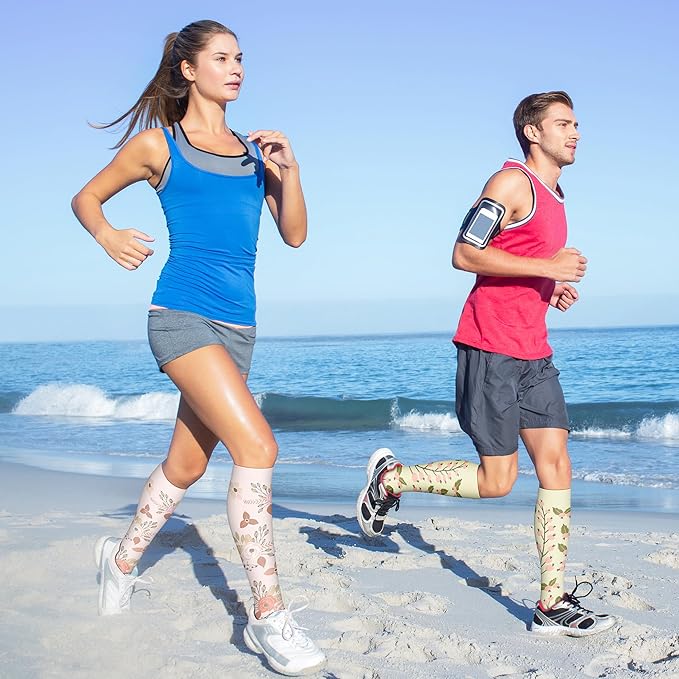 Compression Socks for Women & Men 15-20 mmHg, Best for Medical, Nursing, Running, Athletic, Varicose Veins, Travel