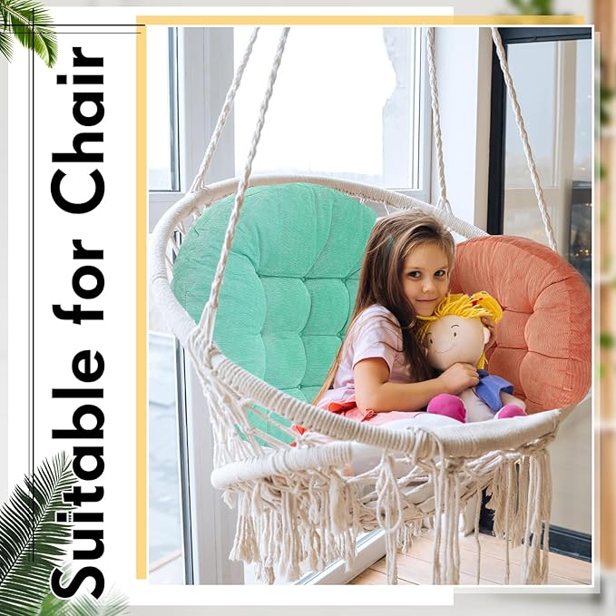 Jerify Floor Pillow Cushions 22 x 22 Inch Round Square Large Meditation Floor Pillow for Classroom Adult Meditation Picnic Party Cushion for Seating Gift Christmas(Round,Yellow Green,4 Pcs)