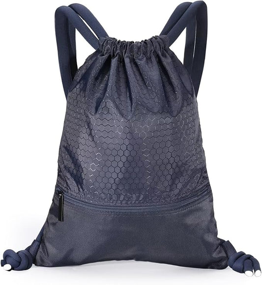 GAENMESH Drawstring Backpack Bag for Sports Lightweight Foldable Gym Bag with Sturdy Draw Cord Shoulder Strap Hiking Travel Camping