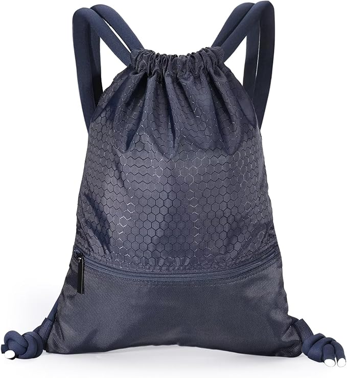 GAENMESH Drawstring Backpack Bag for Sports Lightweight Foldable Gym Bag with Sturdy Draw Cord Shoulder Strap Hiking Travel Camping