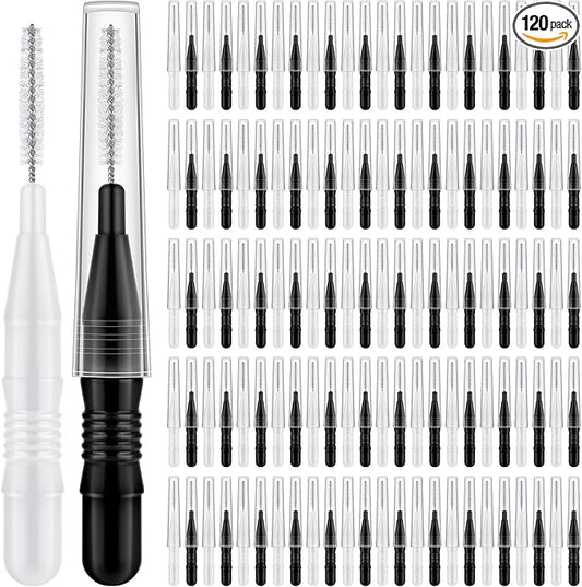 120 Pieces Interdental Brushes, Braces Brush Cleaner Orthodontic Flossers with Soft Bristles 360° Bendable Toothpicks Floss Picks for Braces Kit for Teeth Cleaning Tools