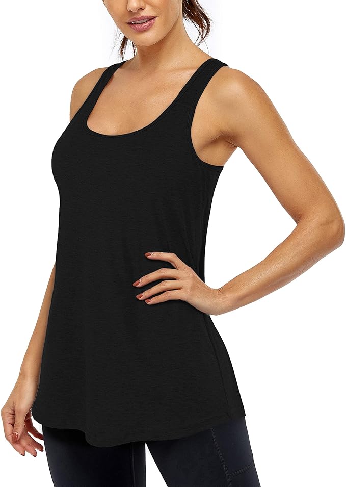 Cestyle Womens Tank Tops with Built in Bras Racerback Yoga Workout Sports Activewear