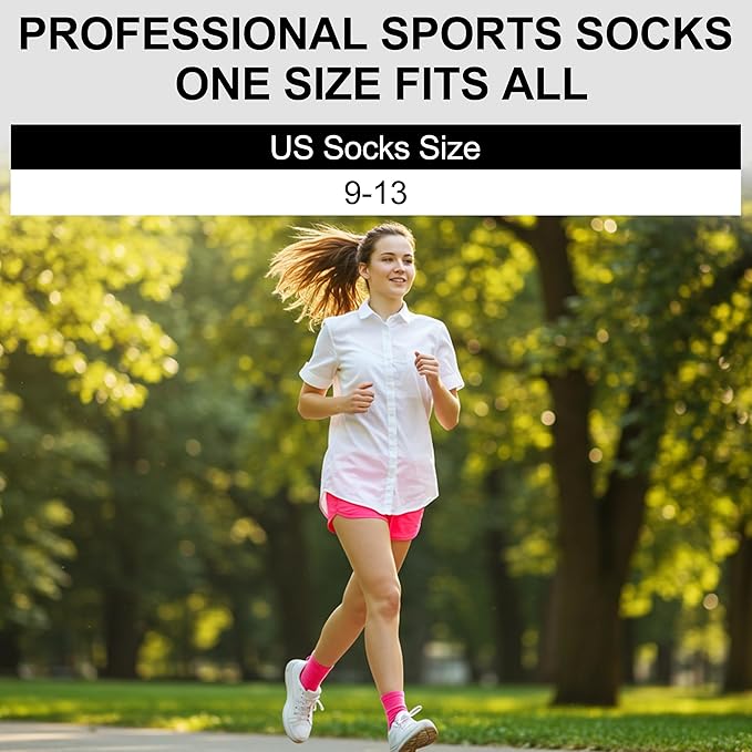 HUSO Compression Ankle Running Socks: Athletic Socks for Men Women with Cushion,Work Hiking Basketball Sport Socks 3 Pairs