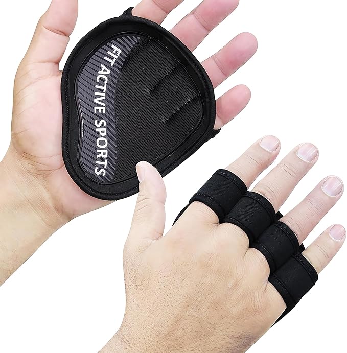 Fit Active Sports Workout Gloves for Gym - Durable Gym Grips, & Grip Pads - Rubber Padding to Avoid Calluses - Suits Men & Women