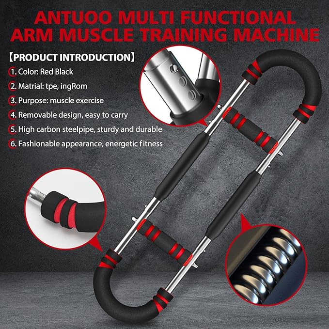 Twister Arm Trainer, Adjustable 3 Resistance Levels 60-100 lbs, Chest Workout Equipment, Arm Trainer, Twister Arm Trainer for Men & Women