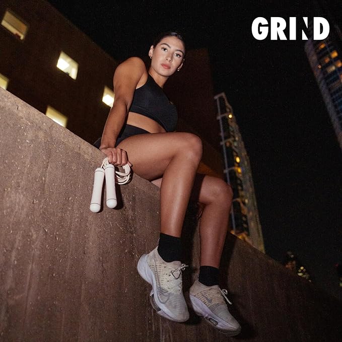 GRIND | Jump Rope - Adjustable "Float" | Tangle-Free, Rapid Speed with Ball Bearings | Ergonomic Soft Grip Handles | Skipping Rope for Fitness, Endurance Training, Gym Workout, or Home Exercise