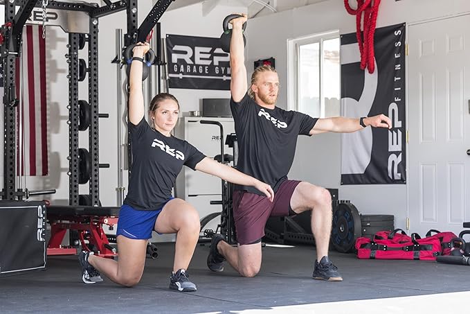 REP Fitness Single Kettlebells 5lb to 50lb Range, Cast Iron, Strength Training, Adjustable Weight, Power Workout Equipment, Home Gym, Free Weights, Dumbbell Alternative, Exercise, Men, Women