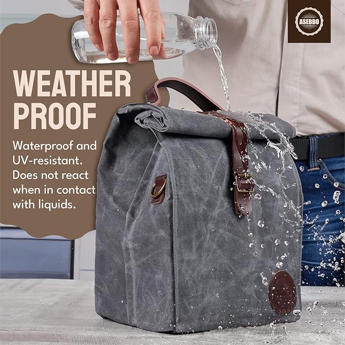 Insulated Lunch Bag for Women & Men (Grey)