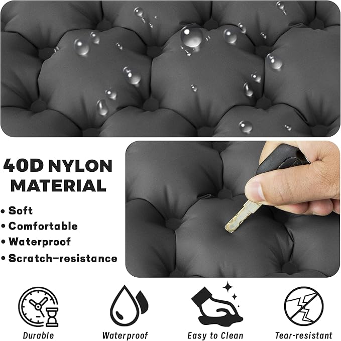 EULANT Lightweight Inflatable Seat Cushion Waterproof Air Cushion,Portable Travel Cushion Suitable for Camping Hiking Climbing Bleacher, Home and Office