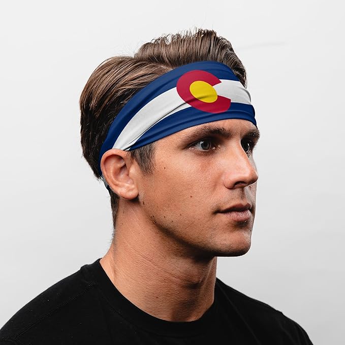 Suddora State Flag Tapered Headbands - Workout, Sports, Costume and State Pride