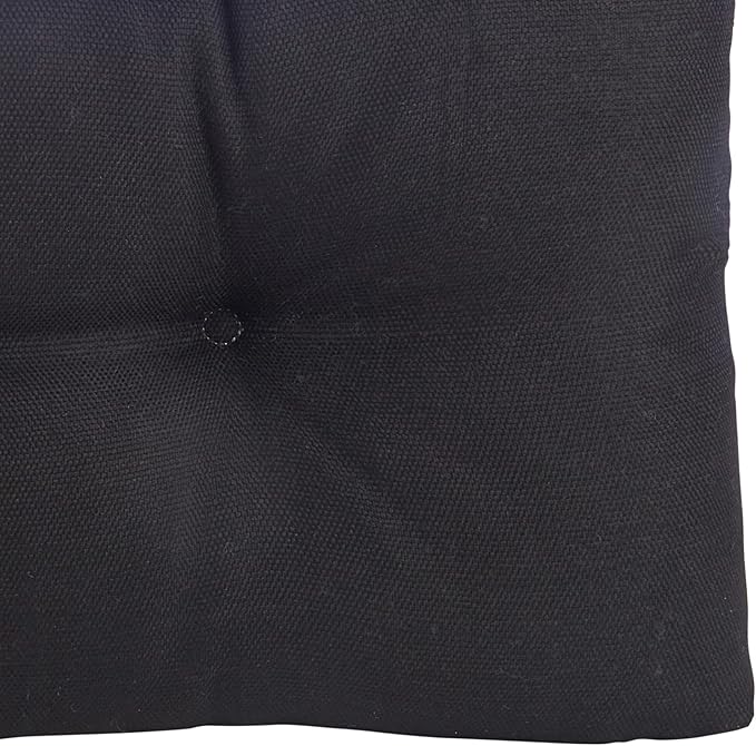 Klear Vu The Gripper Omega Non-Slip Tufted Bench Cushion for Indoor Furniture, Assembled in USA, Entryway Storage, Bay Window, Corner Nook or Piano Seat, 30 Inches, Solid Black