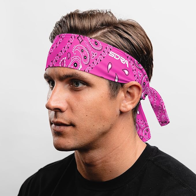 Suddora Paisley Print Bandana Headband, Multi-sport Boho Style Bandana, Non-slip Fabric, Unisex Head Accessory for Bikers