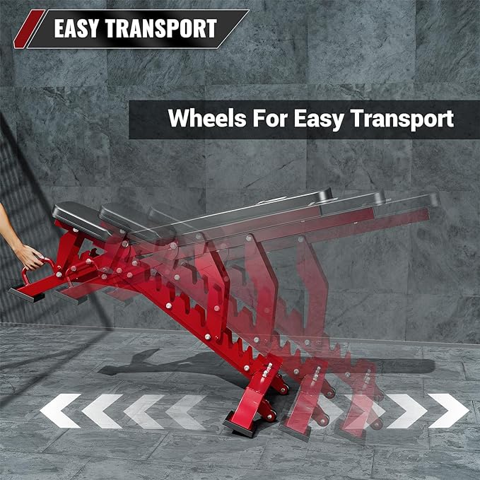 Major Fitness Weight Bench, Capacity Bench Press and 32 Adjustable Positions Strength Training Bench for Garage and Home Gym Workouts, Weight Lifting, and Bench Press