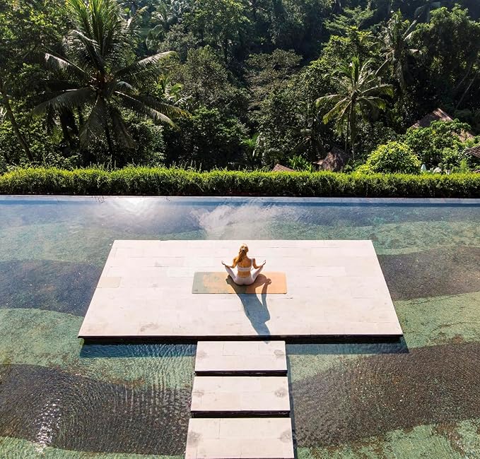 Cork Yoga Mat with Natural Rubber Base, Extra Size, Thickness and Support, Excellent Cushion & Grip, Non-Slip, Non-Toxic, Sweat-Resistant, Sustainable, Eco-friendly Exercise Mat