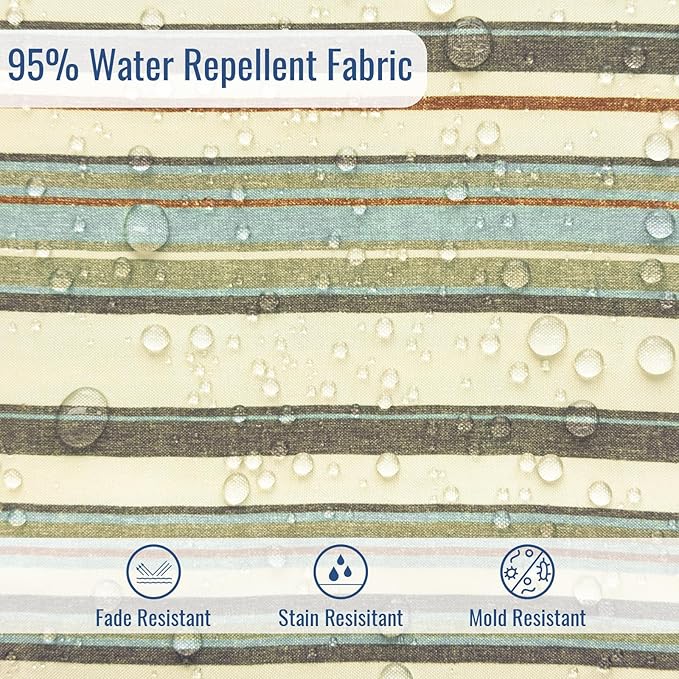 Outdoor Bench Cushion, Patio Furniture Cushion 42 x 18 x 3 Inch, Water Resistant Garden Sofa Swing Pad Settee Loveseat Couch Replacement Cushion, 1 Pack,Stripe Onyx