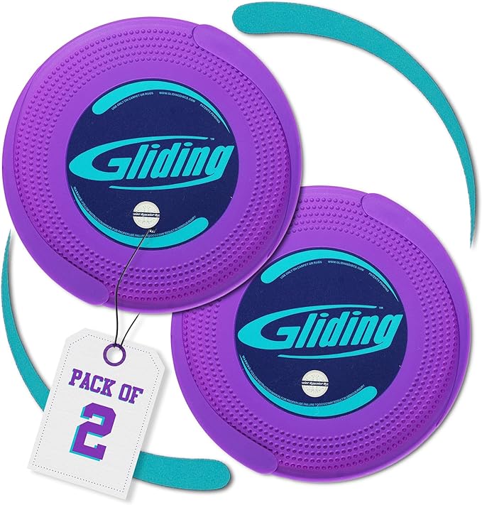 Gliding Discs for Working Out - Exercise Sliders for Carpet & Hardwood Floors 1 Pair, Authentic Workout Sliders Disc for Full Body Resistance Workout, Includes 4 Streaming Video Workouts